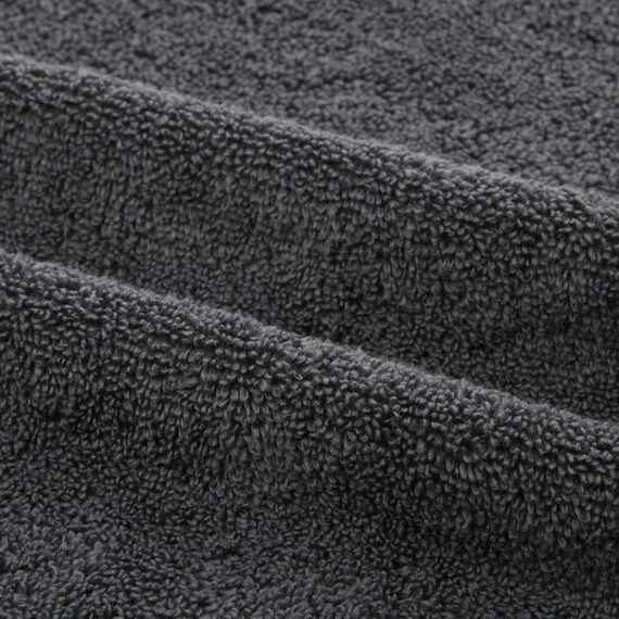 【2枚セット】ベーシックな抗菌防臭 スリムバスタオル(WS001 33x120 ダークグレー) 6枚目画像