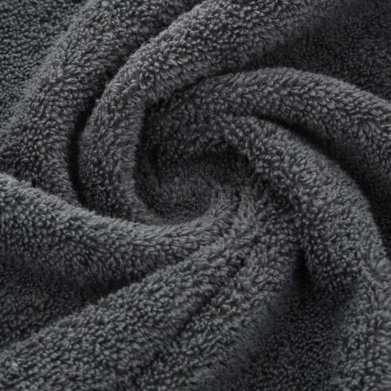 【2枚セット】ベーシックな抗菌防臭 スリムバスタオル(WS001 33x120 ダークグレー) 7枚目画像