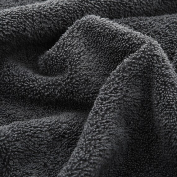 【2枚セット】ベーシックな抗菌防臭 スリムバスタオル(WS001 33x120 ダークグレー) 8枚目画像