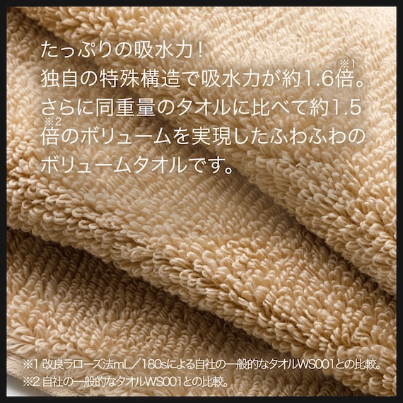 吸水力抜群スーパーロングパイル 大判バスタオル(70x140BE SH01) 6枚目画像