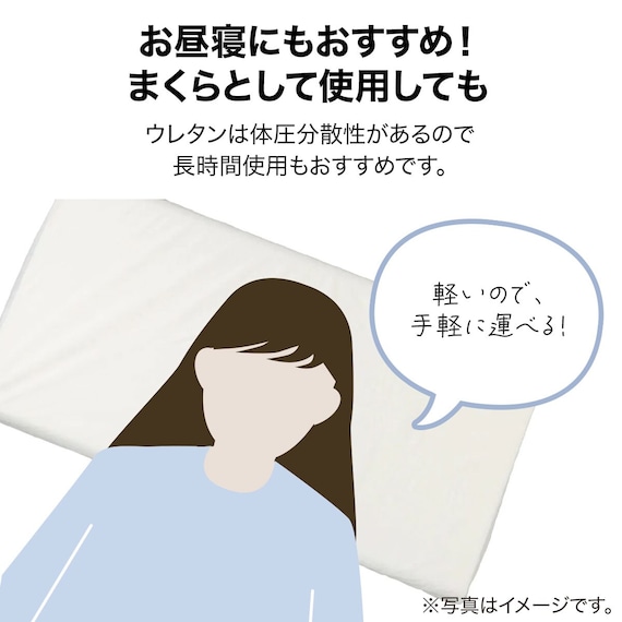 ロングフロアクッション 本体+専用カバー(PL001 BR) 6枚目画像