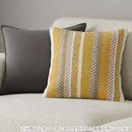 クッションカバー(パッチワークPW001/ウーベンストライプ WS001/カスレガラ KA001 45×45cm)