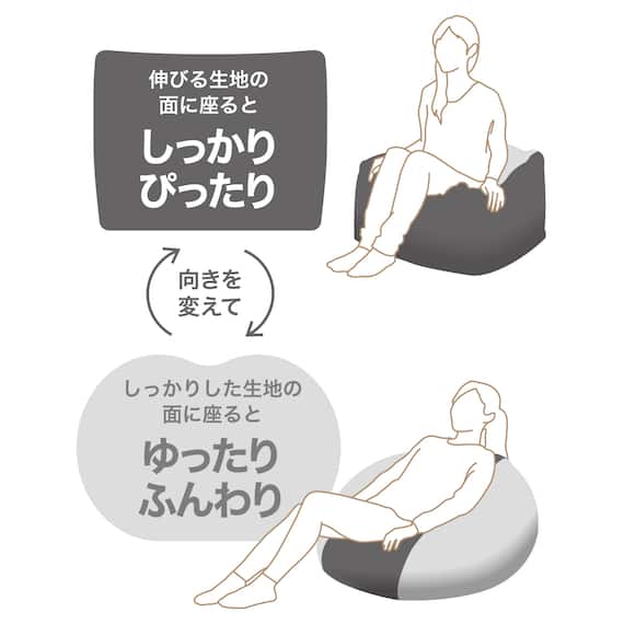 ビーズソファカバー 標準サイズ専用(Nウォーム2304 BE) 3枚目画像