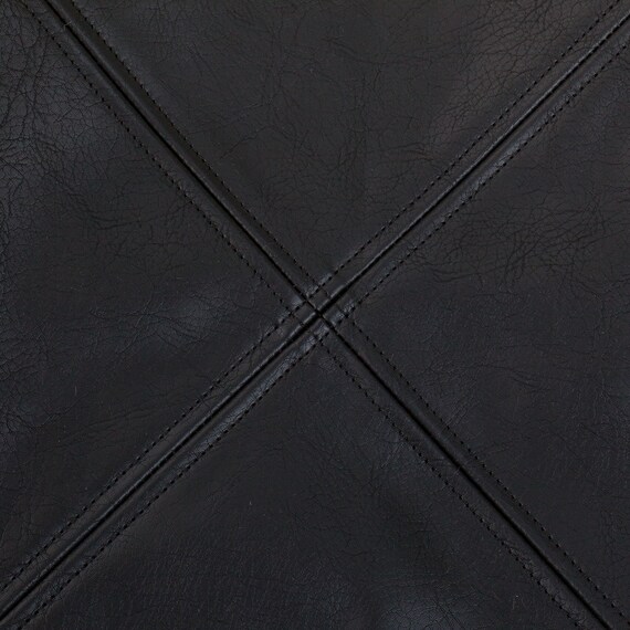 ビーズソファカバー 標準サイズ プフ レザー調(PF-K02GB BK) 8枚目画像