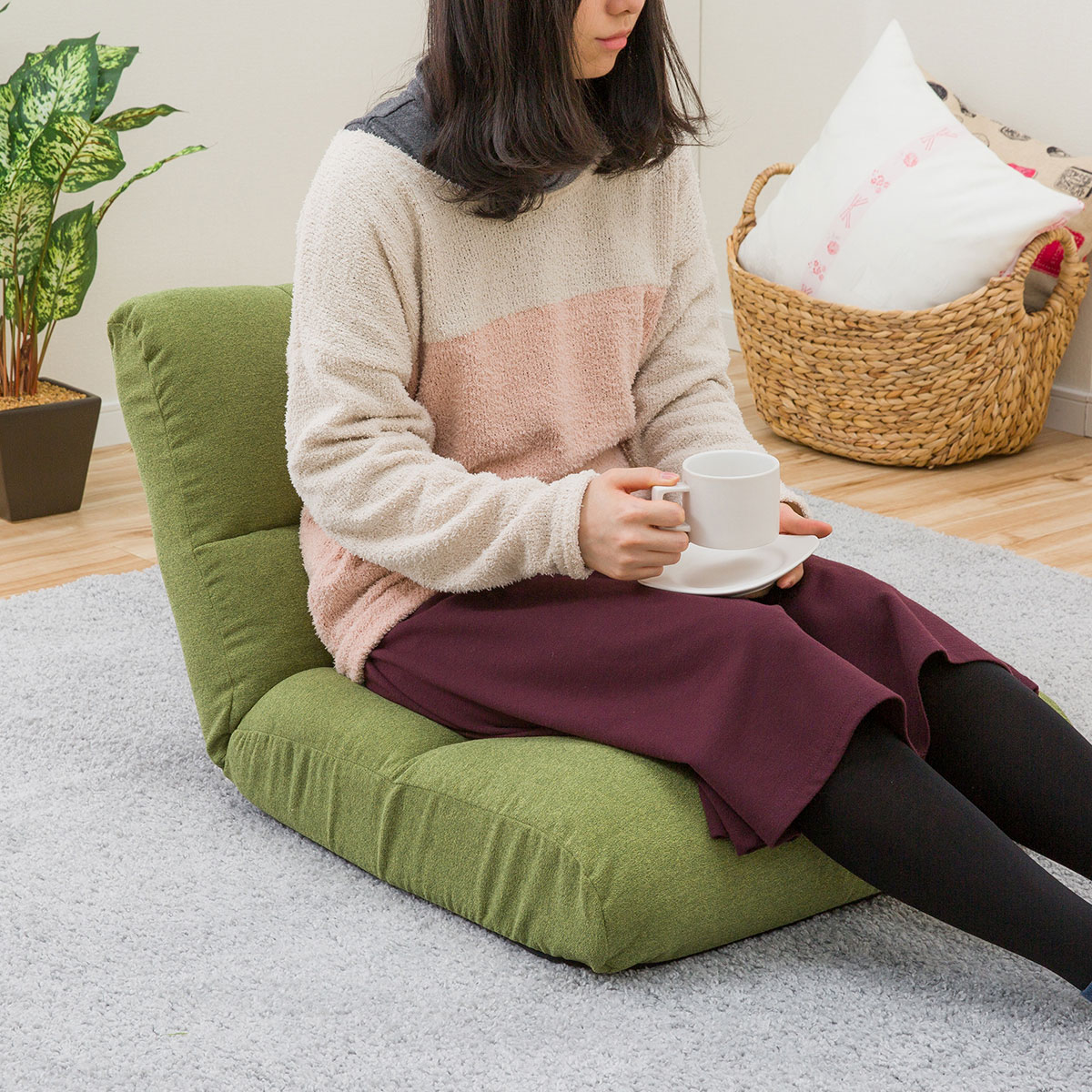 コンパクトつながるポケットコイル座椅子(クーンS YGR)通販 ニトリネット【公式】 家具・インテリア通販