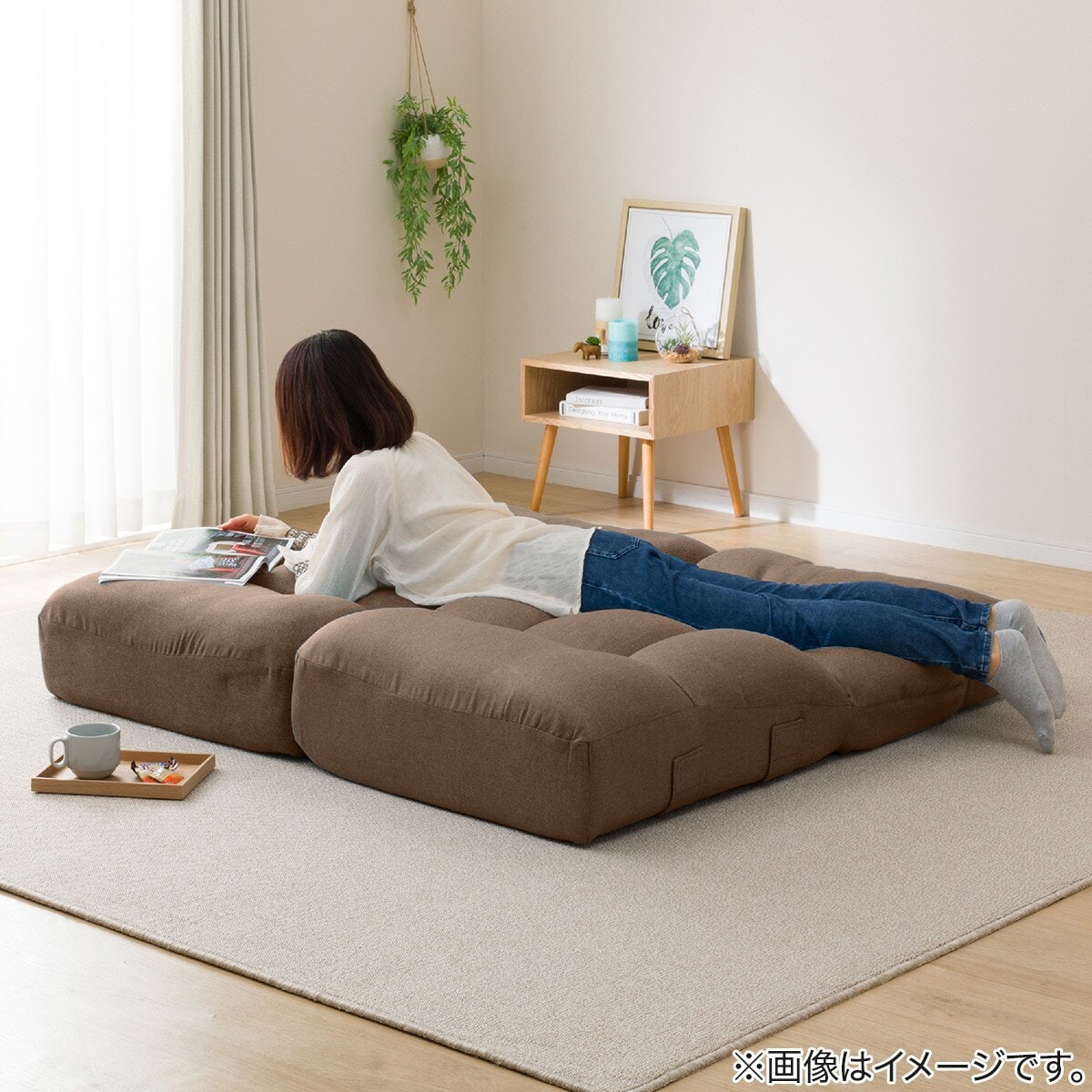 【ニトリ】つながるワイドポケットコイル座イス つながるワイドポケットコイル座イス 2個セット(ロダ ワイドGY