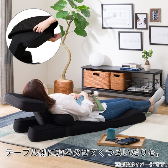 ゲーミング座椅子 専用テーブルカバー付(LC-B12TAB BK) 6枚目画像