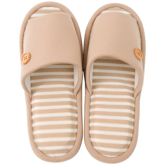 スリッパ 4点セット(リボタン2 BE F) 2枚目画像