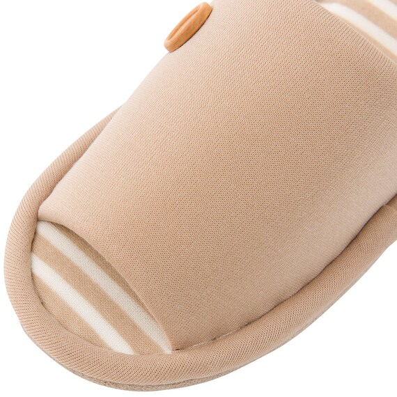 スリッパ 4点セット(リボタン2 BE F) 5枚目画像