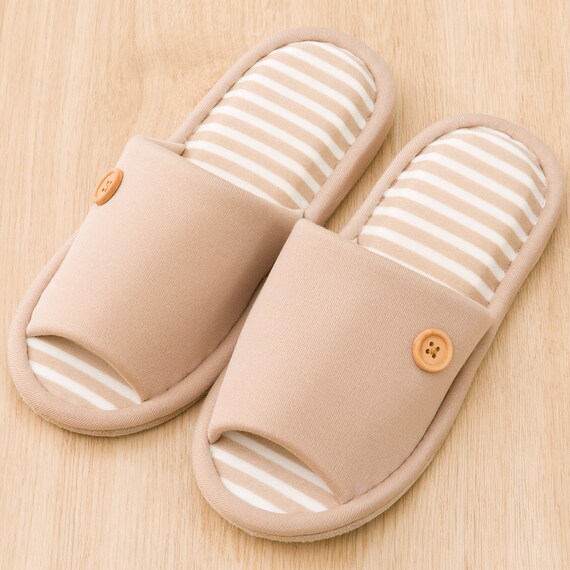 スリッパ 4点セット(リボタン2 BE F) 7枚目画像