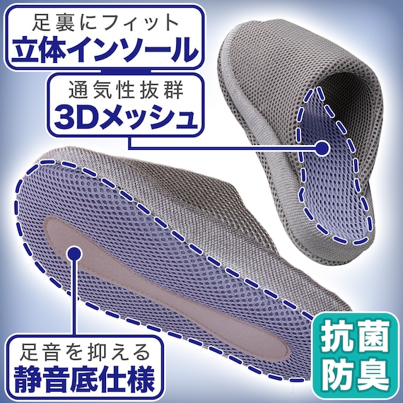 コンフォートシューズ(メッシュDB2301 NV LL) 2枚目画像