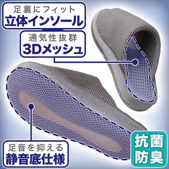 コンフォートシューズ(メッシュDB2301 GY L) 2枚目画像