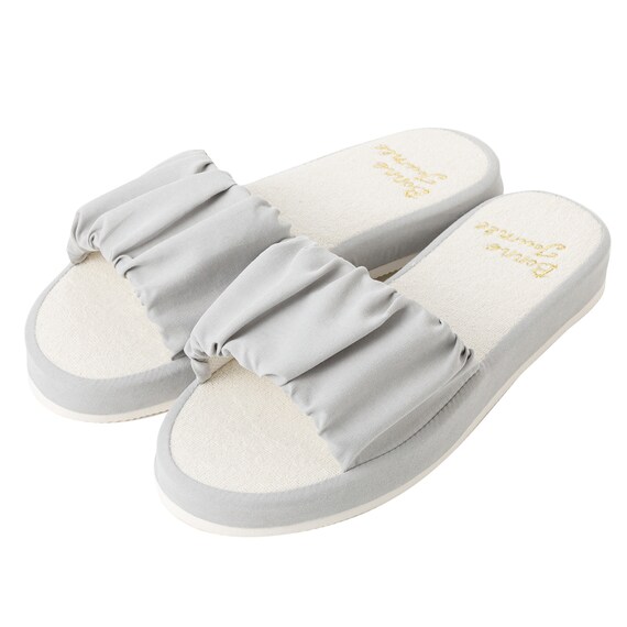 ルームサンダル(ギャザ GA2401 グレー M) 1枚目画像