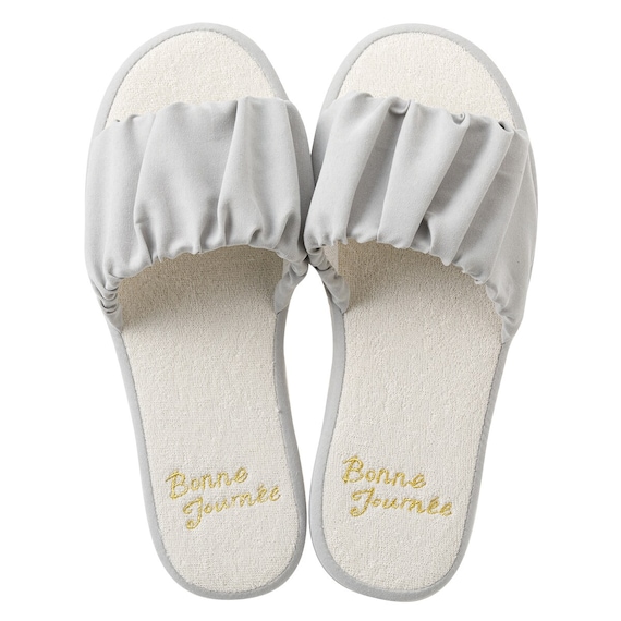 ルームサンダル(ギャザ GA2401 グレー M) 8枚目画像