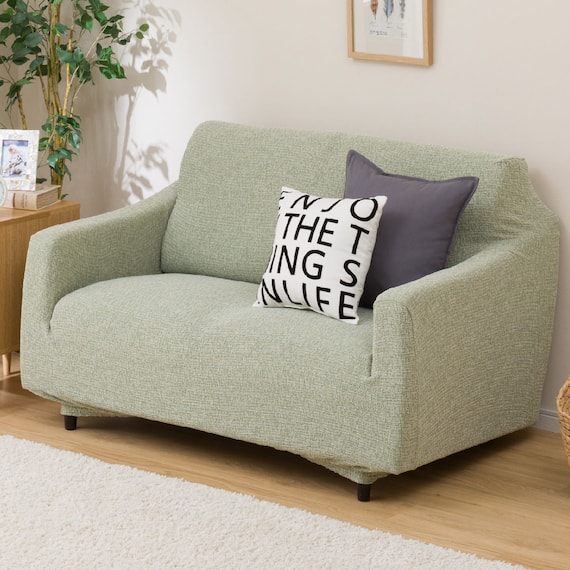 肘付ストレッチソファカバー(SC-A09RS GR) 1枚目画像