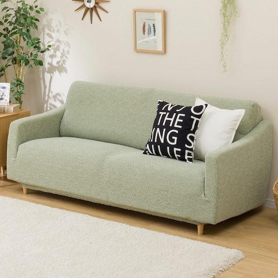 肘付ストレッチソファカバー(SC-A09RS GR) 1枚目画像