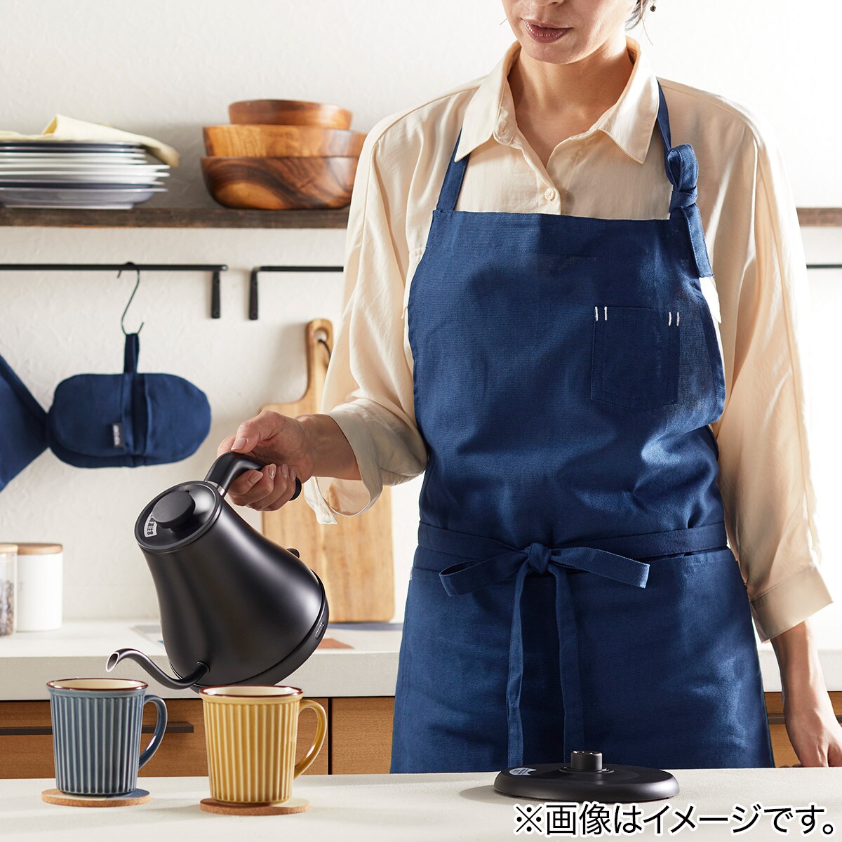 3点セット】首掛けエプロン+両手に使えるミトン2点(インフィ NV)_