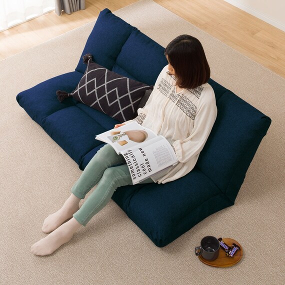 形が自在に変えられるコンパクトソファ(ツバサ3 NV) 7枚目画像