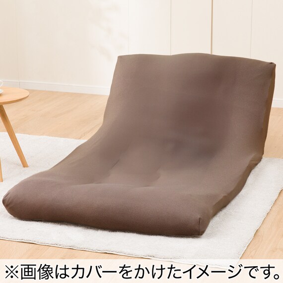 カジュアルソファ(CS-N02KID GY)+カバー(FT03 プレーン BR) 2点セット 6枚目画像