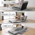 カジュアルソファ(CS-N02KID GY)+カバー(FT03 プレーン BR) 2点セット 10枚目画像