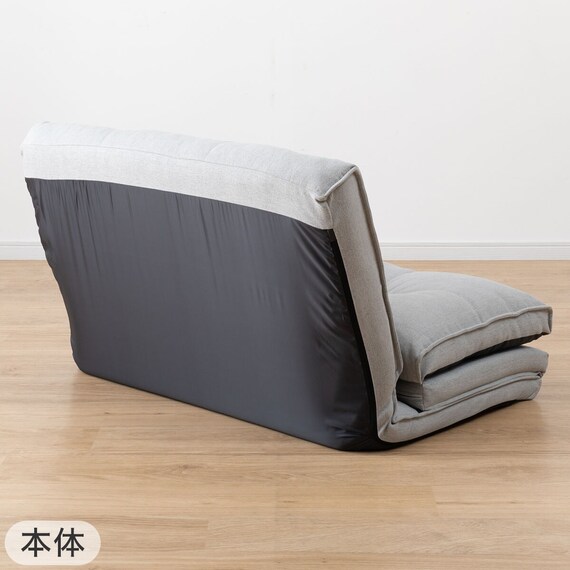 カジュアルソファ(CS-N02KID GY)+カバー(FT03 プレーン BR) 2点セット 20枚目画像