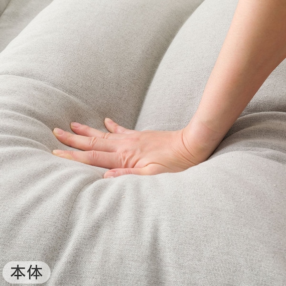 カジュアルソファ(CS-N02KID GY)+カバー(FT03 プレーン BR) 2点セット 23枚目画像