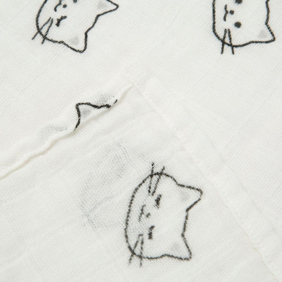 ガーゼブランケット(ネコ GY) 3枚目画像
