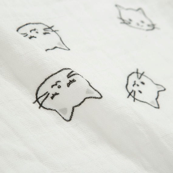 ガーゼブランケット(ネコ GY) 5枚目画像
