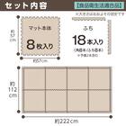 【約1.5帖】極厚2cm パズルマット 8枚 フチ付き 抗菌・裏面滑り止め(アイボリー PZ002 57×57cm) 2枚目画像