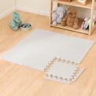 極厚2cm パズルマット 9枚 フチ付き 抗菌・裏面滑り止め(ライトグレー PZ002 29.5×29.5cm) 1枚目画像