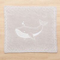 ベビーふかふかブランケット80×80cm (クジラ NM01 グレー)