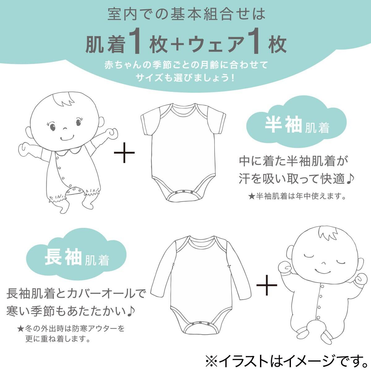 ベビー肌着 2枚セット フライス 2p 通販 ニトリネット 公式 家具 インテリア通販