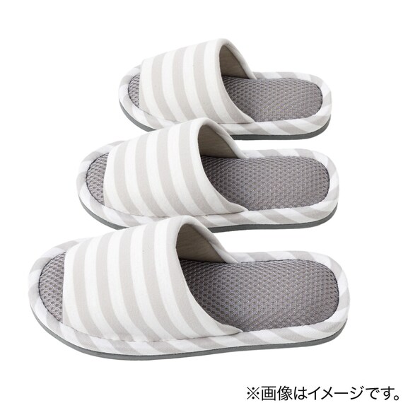 キッズ用メッシュスリッパ S 15-17cm (Nクール GY SA01 S) 9枚目画像