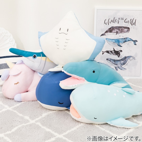 ひんやりぬいぐるみ クジラ L(Nクールクジラ L FA01 C-G) 12枚目画像