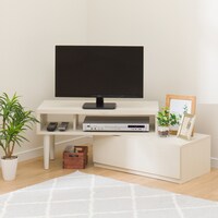 伸長式テレビ台(ローボード GA101 EX80 WW)