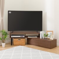 伸長式テレビ台(ローボード GA101 EX100 MBR)