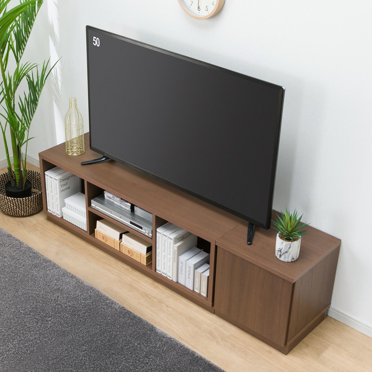 ローボードTU01セット(ローボード120/サイドBOX 40扉 MBR) | ニトリ