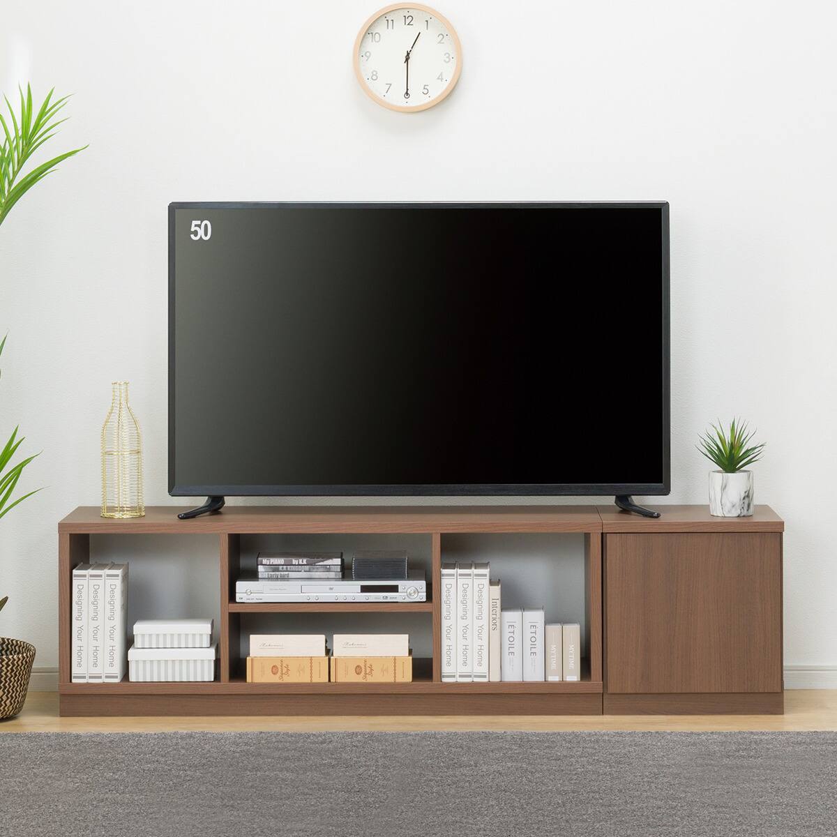 ローボードTU01セット(ローボード120/サイドBOX 40扉 MBR) | ニトリ