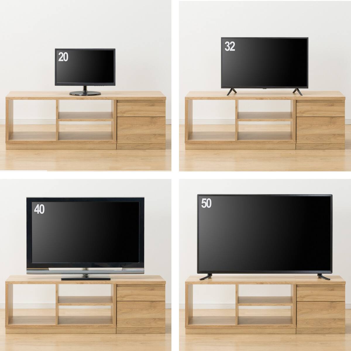 ローボードTU01セット(ローボード90/サイドBOX 40引出し LBR) | ニトリ