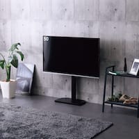 壁寄せテレビスタンド(ヘキ BK)