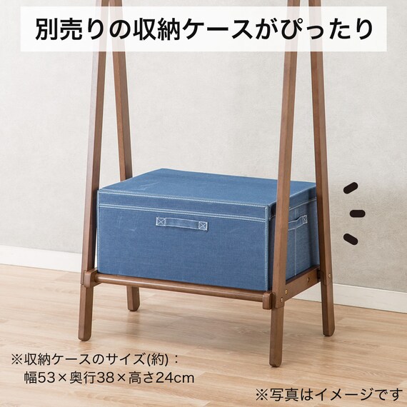A型ハンガーラック(ビーク ミドルブラウン) 4枚目画像