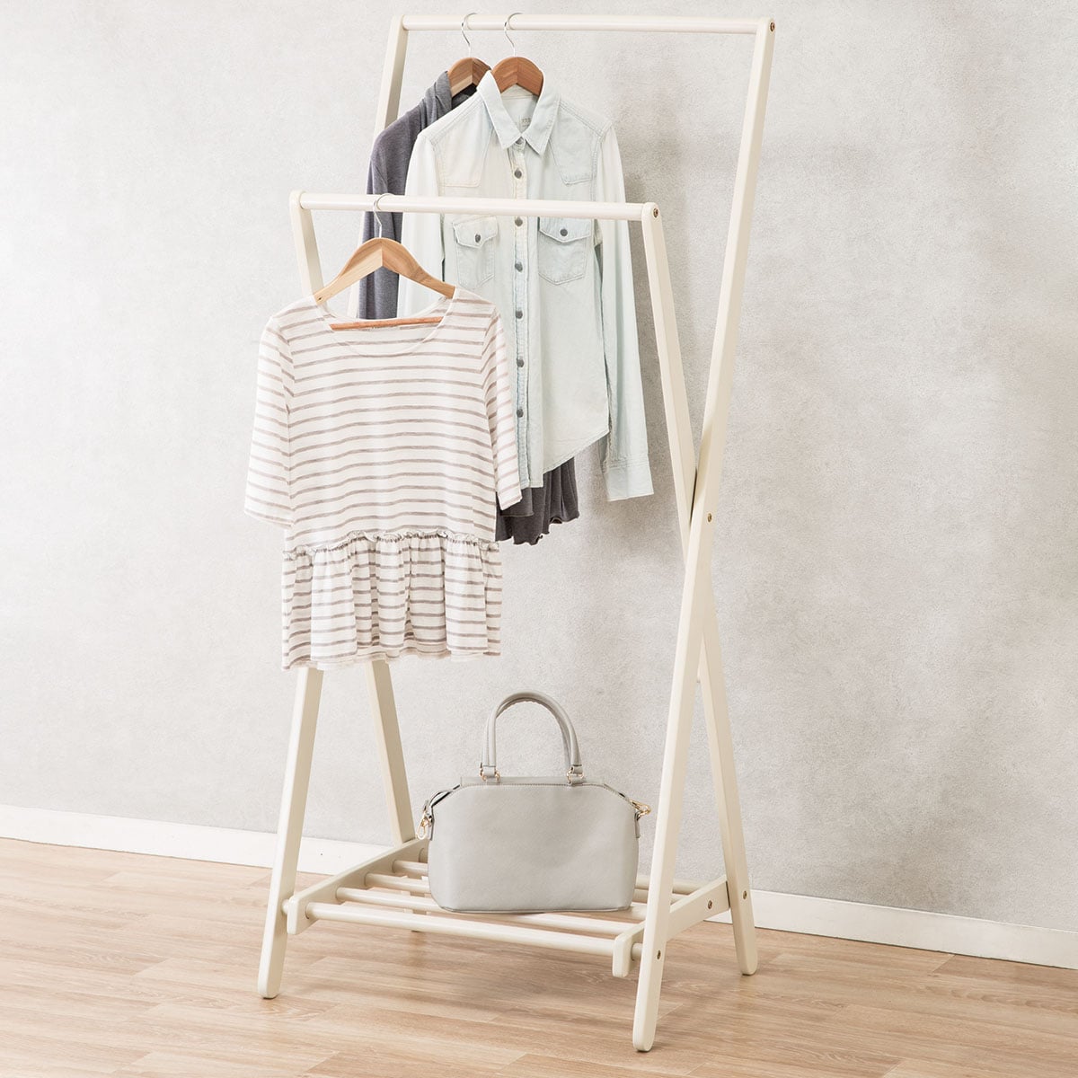 X型ハンガーラック クロスタ ホワイトウォッシュ 通販 ニトリネット 公式 家具 インテリア通販 X型ハンガーラック クロスタ ホワイトウォッシュ 通販 ニトリネット 公式 家具 インテリア通販