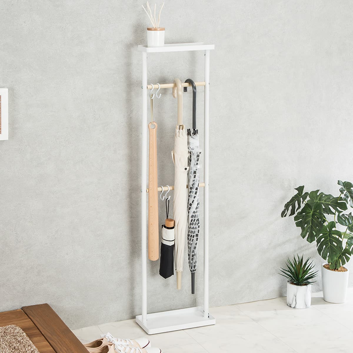 トレー付き傘ハンガー クロチェット Wh 通販 ニトリネット 公式 家具 インテリア通販 トレー付き傘ハンガー クロチェット Wh 通販 ニトリネット 公式 家具 インテリア通販