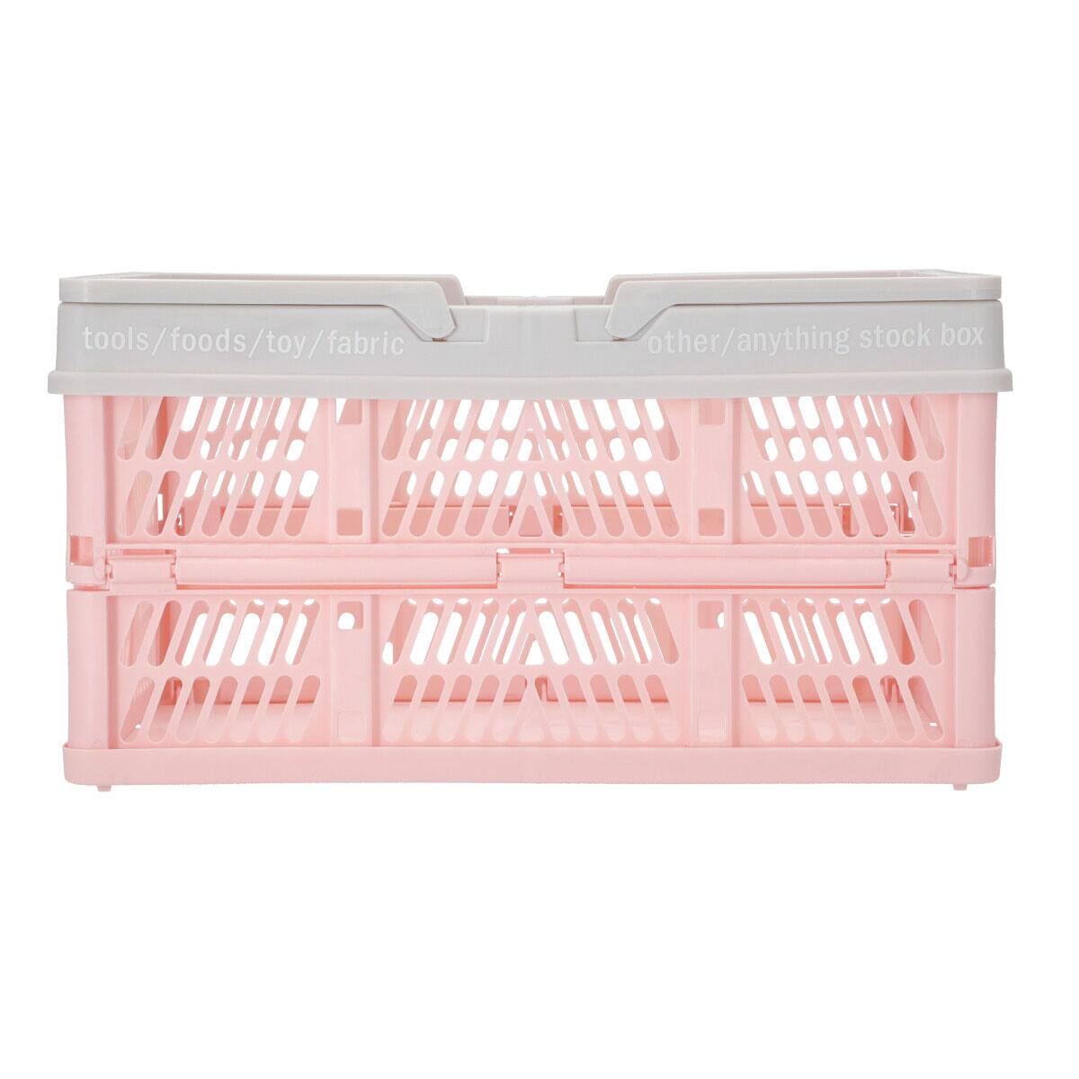 折りたたみバスケットハンドル付きピンク ピンク 通販 ニトリネット 公式 家具 インテリア通販