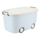 キャスター付きトイボックス(ライトグレー/ライトブルー) 1枚目画像