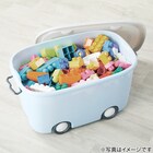 キャスター付きトイボックス(ライトグレー/ライトブルー) 2枚目画像