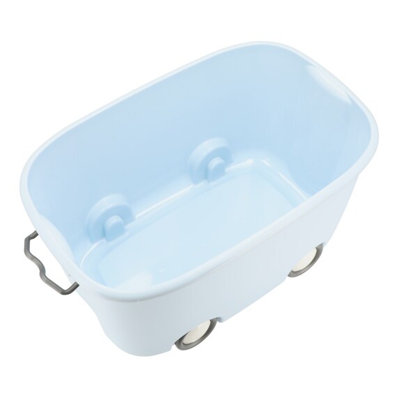 キャスター付きトイボックス(ライトグレー/ライトブルー) 5枚目画像