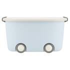 キャスター付きトイボックス(ライトグレー/ライトブルー) 6枚目画像