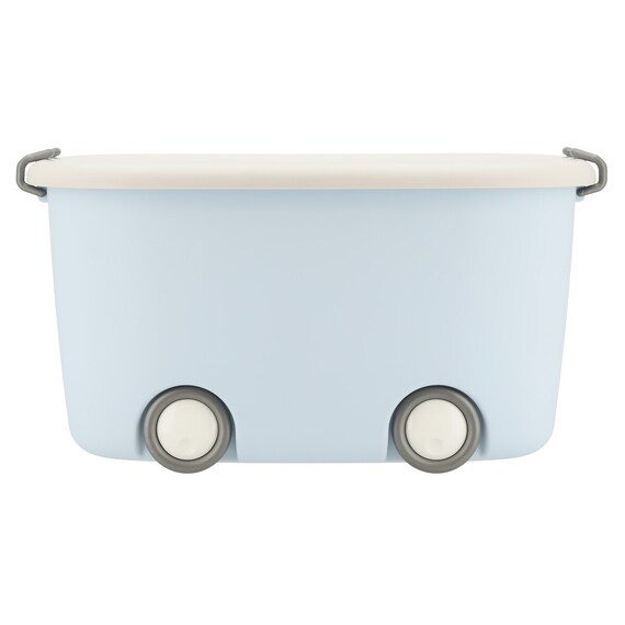 キャスター付きトイボックス(ライトグレー/ライトブルー) 6枚目画像