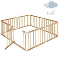 木製ベビーサークル 扉付き(ナチュラル63019)